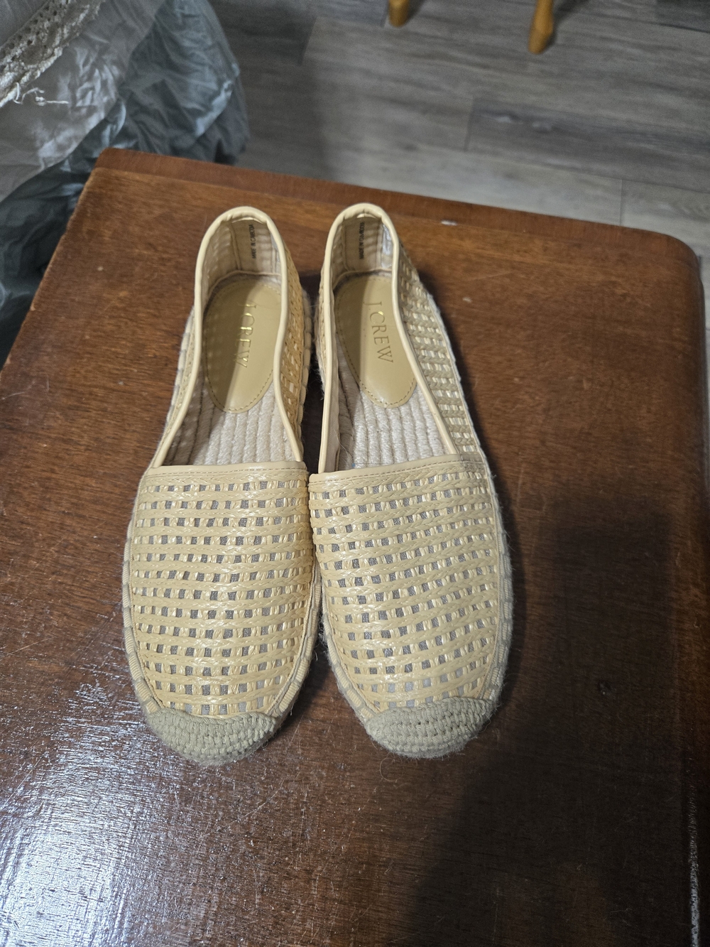 J. Crew Beige Woven Espadrille Flats